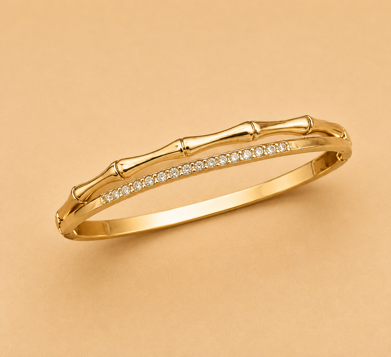 Bamboo Sparkle Cuff Bangle