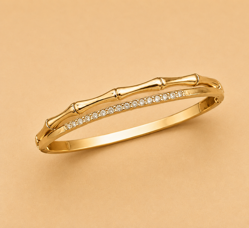 Bamboo Sparkle Cuff Bangle
