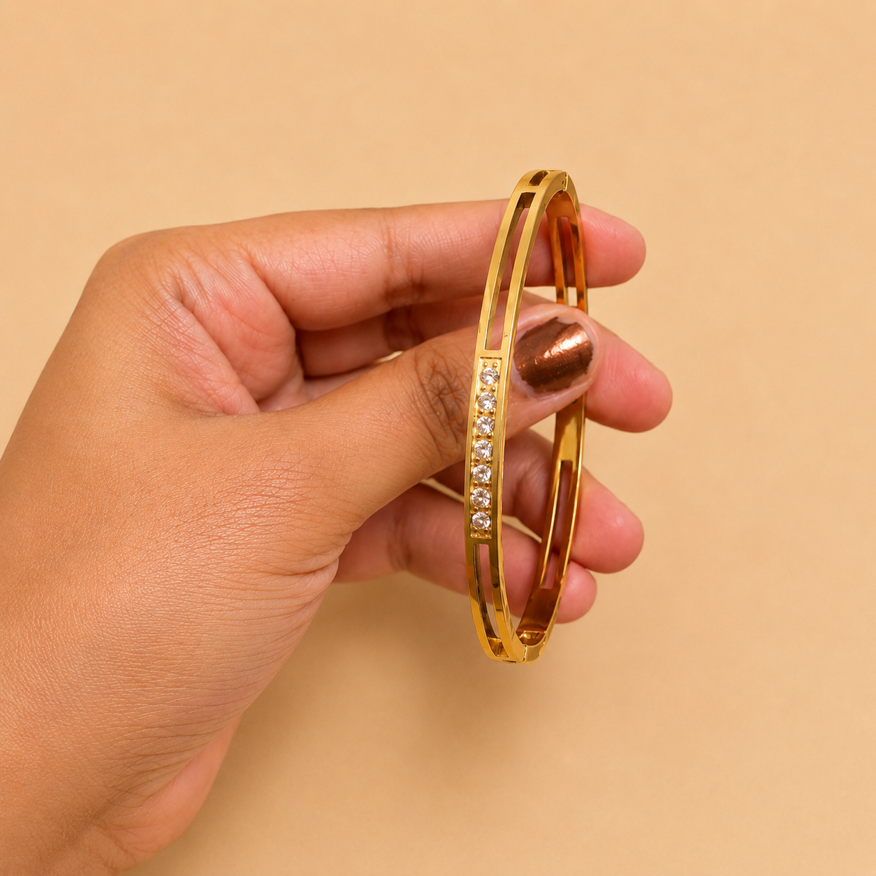 Celeste Crystal Openwork Bangle