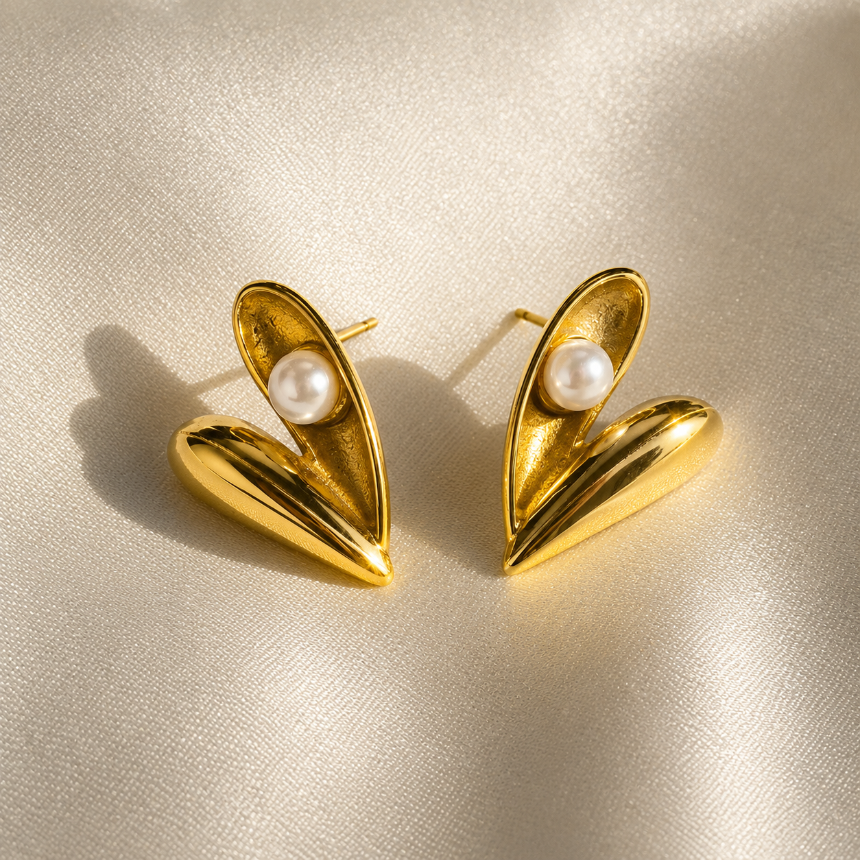 Luna Pearl Petal Studs