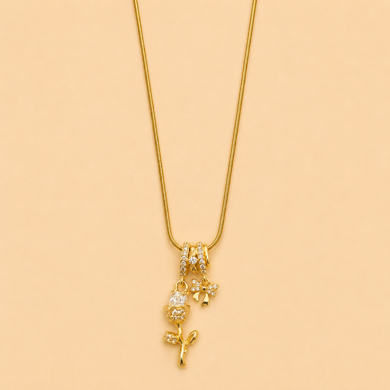 Rose Charm Necklace