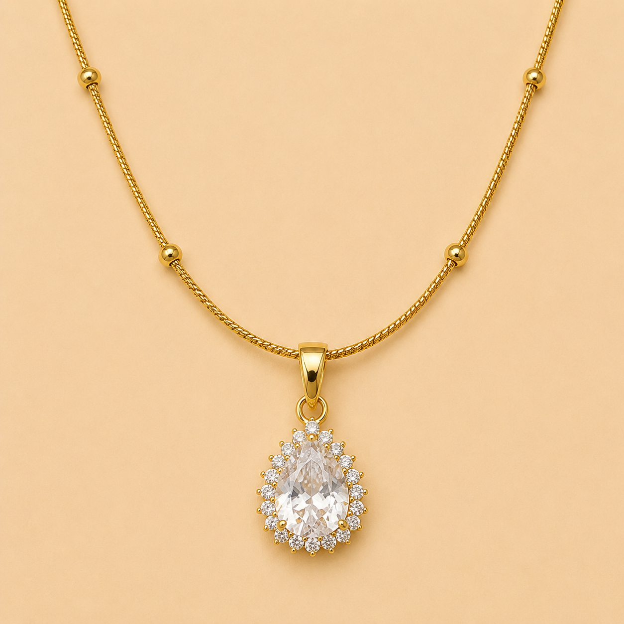 Aurora Teardrop Necklace