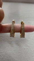 Studded half hoop earrings