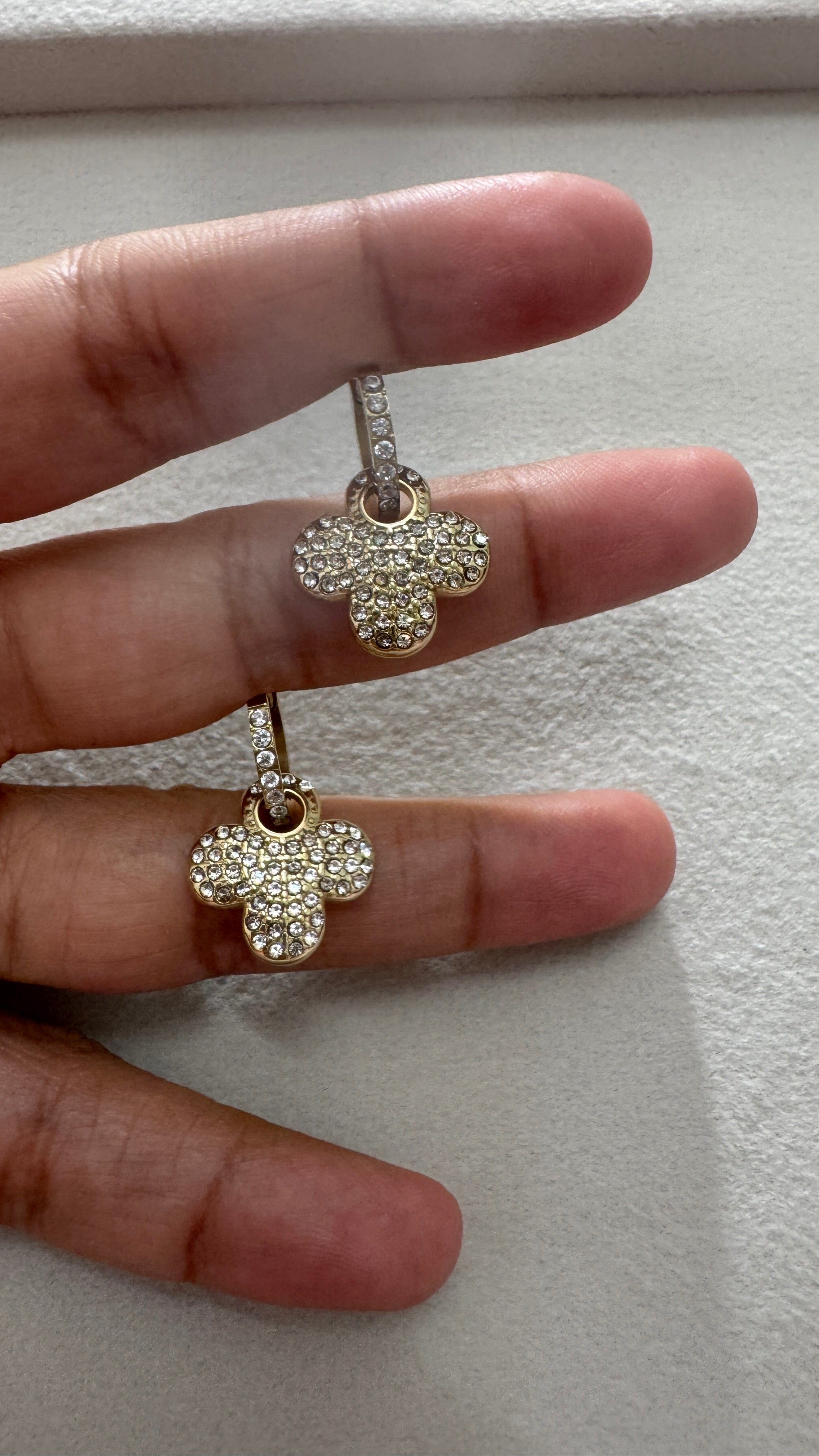 Crystal Clover Earrings