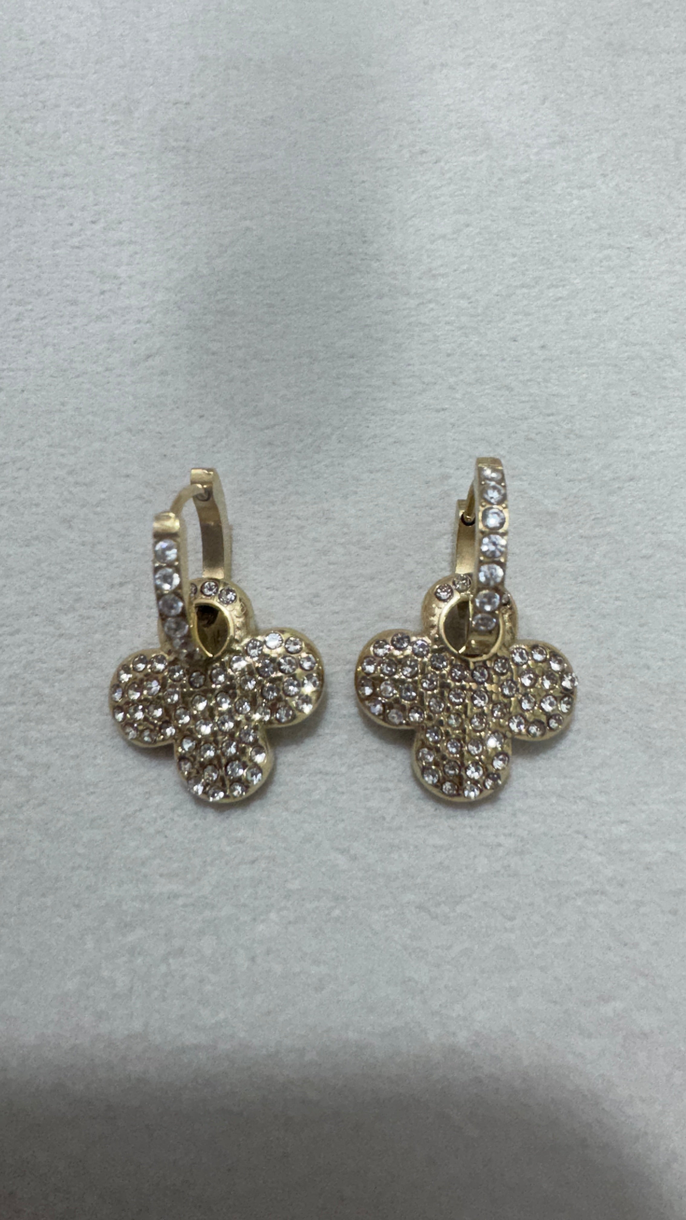 Crystal Clover Earrings