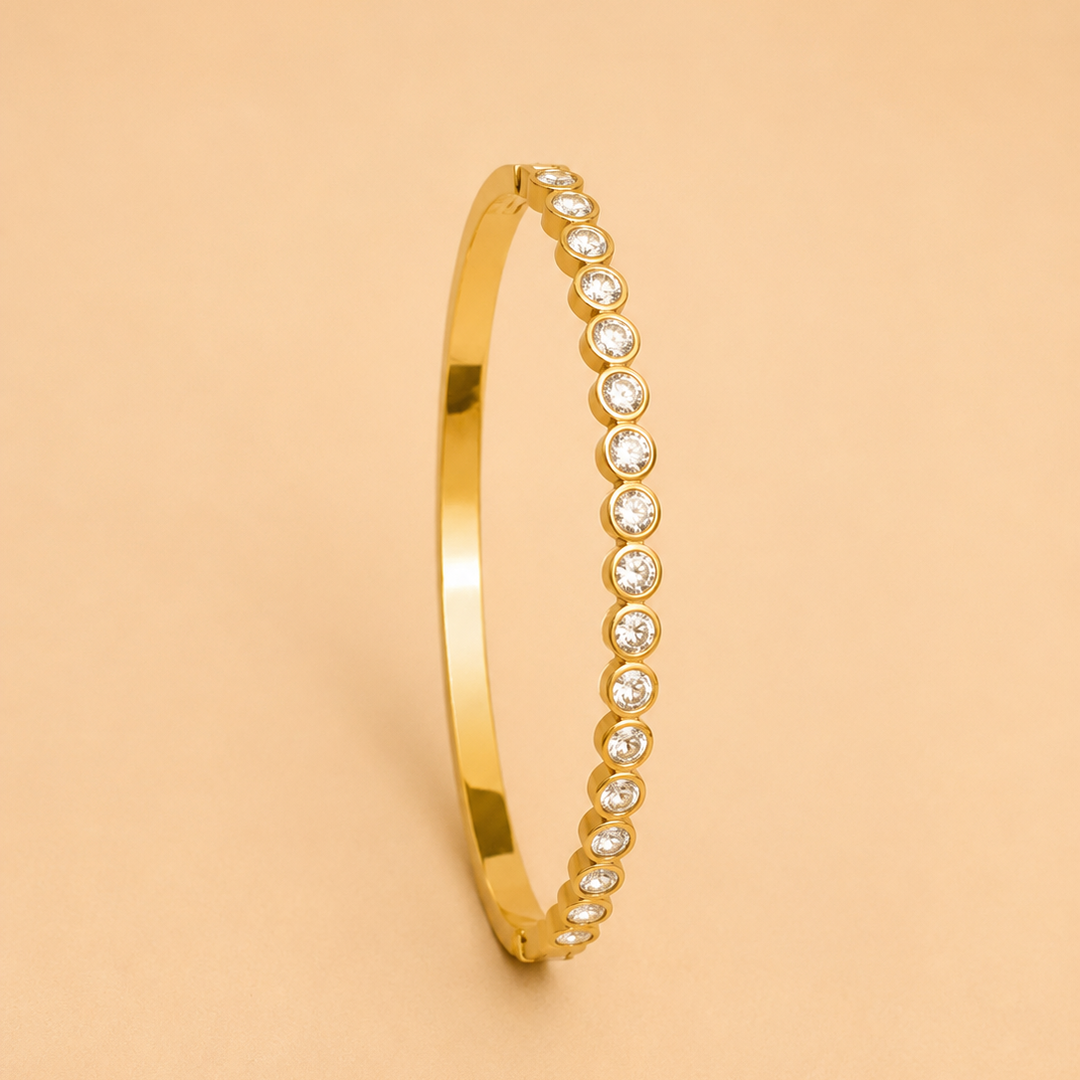 Starlight Tennis Gold Bangle