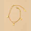 Golden Disc Layered Bracelet