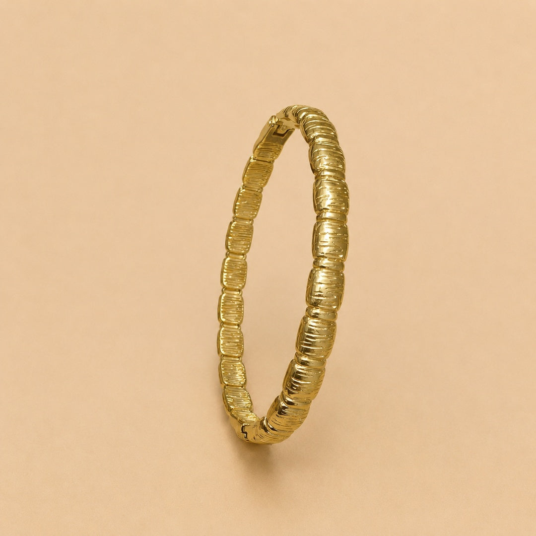 Aurora Textured Gold Bangle