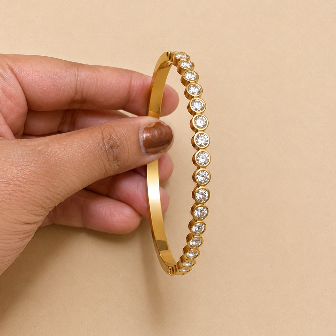 Starlight Tennis Gold Bangle
